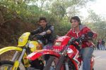 TV stars Shravan and Ranbir ( Karan Wahi) bike race in Filmcity, Mumbai on 28th Dec 2010 (7).JPG
